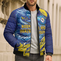 Custom Bosnia and Herzegovina Football Bomber Puffer Jacket Zmajevi Mascot Sporty Style