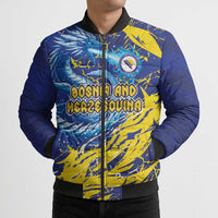 Custom Bosnia and Herzegovina Football Bomber Puffer Jacket Zmajevi Mascot Sporty Style