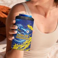 Custom Bosnia and Herzegovina Football 4 in 1 Can Cooler Tumbler Zmajevi Mascot Sporty Style