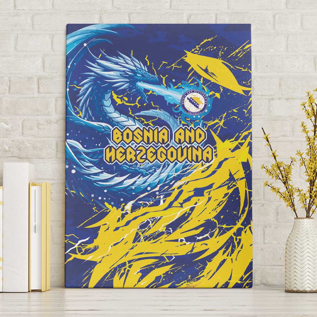 Bosnia and Herzegovina Football Canvas Wall Art Zmajevi Mascot Sporty Style