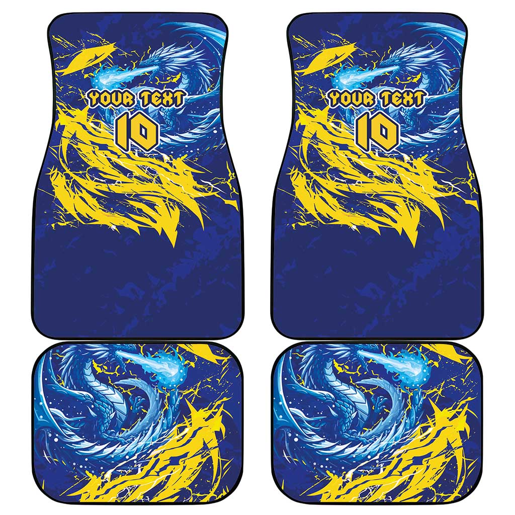 Custom Bosnia and Herzegovina Football Car Mats Zmajevi Mascot Sporty Style