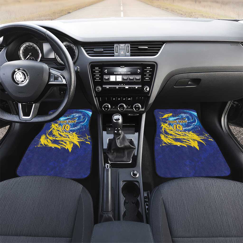 Custom Bosnia and Herzegovina Football Car Mats Zmajevi Mascot Sporty Style