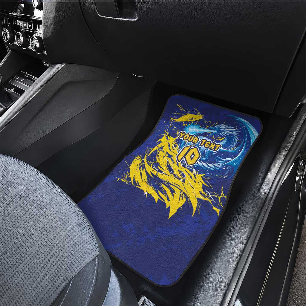 Custom Bosnia and Herzegovina Football Car Mats Zmajevi Mascot Sporty Style