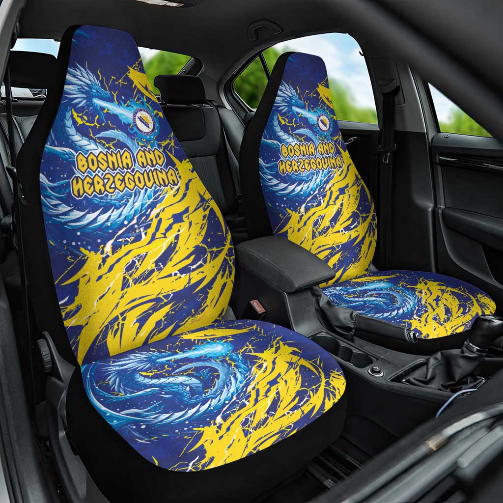 Bosnia and Herzegovina Football Car Seat Cover Zmajevi Mascot Sporty Style