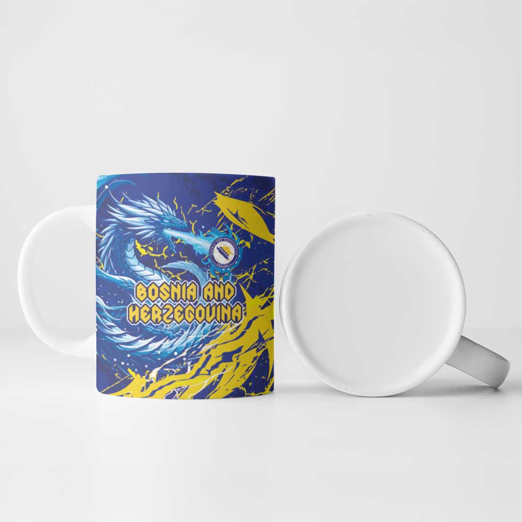 Custom Bosnia and Herzegovina Football Ceramic Mug Zmajevi Mascot Sporty Style