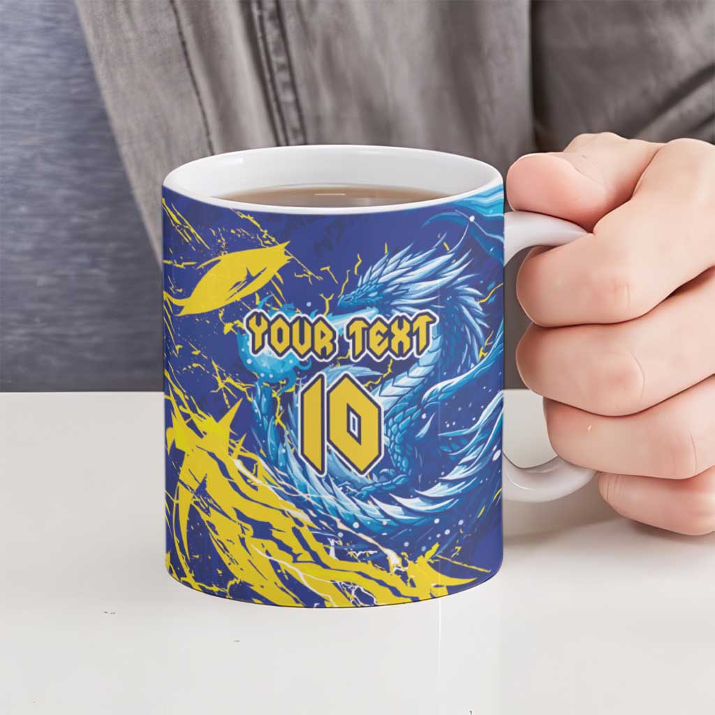 Custom Bosnia and Herzegovina Football Ceramic Mug Zmajevi Mascot Sporty Style