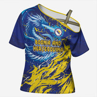 Custom Bosnia and Herzegovina Football Cross Shoulder Shirt Zmajevi Mascot Sporty Style