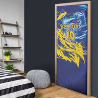 Custom Bosnia and Herzegovina Football Door Cover Zmajevi Mascot Sporty Style