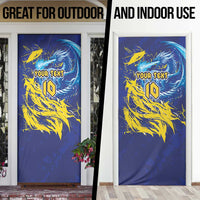 Custom Bosnia and Herzegovina Football Door Cover Zmajevi Mascot Sporty Style