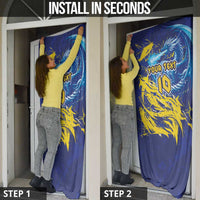 Custom Bosnia and Herzegovina Football Door Cover Zmajevi Mascot Sporty Style