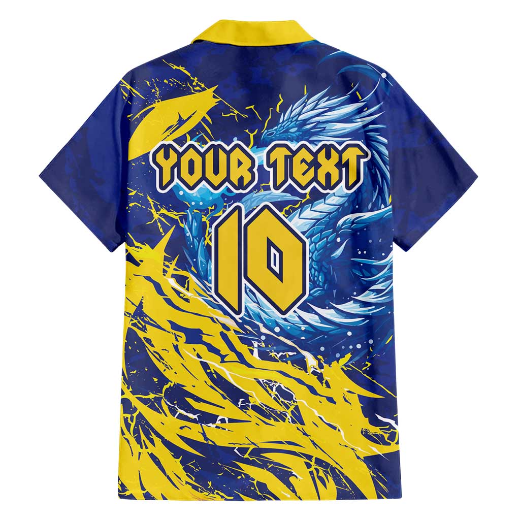 Custom Bosnia and Herzegovina Football Hawaiian Shirt Zmajevi Mascot Sporty Style