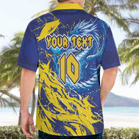 Custom Bosnia and Herzegovina Football Hawaiian Shirt Zmajevi Mascot Sporty Style