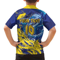 Custom Bosnia and Herzegovina Football Hawaiian Shirt Zmajevi Mascot Sporty Style