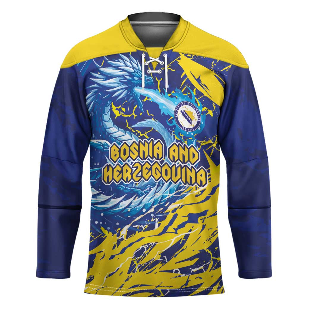 Custom Bosnia and Herzegovina Football Hockey Jersey Zmajevi Mascot Sporty Style