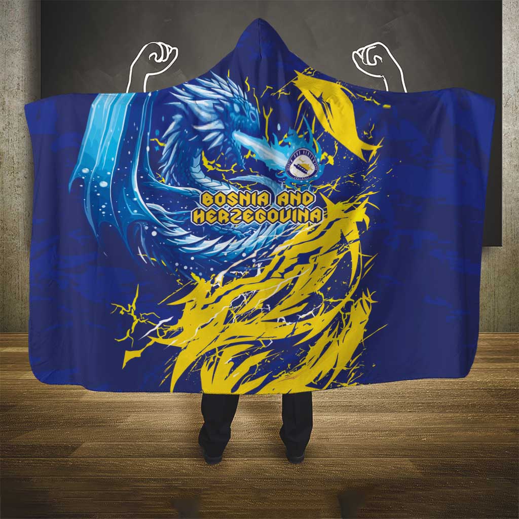 Bosnia and Herzegovina Football Hooded Blanket Zmajevi Mascot Sporty Style