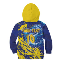 Custom Bosnia and Herzegovina Football Kid Hoodie Zmajevi Mascot Sporty Style