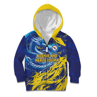 Custom Bosnia and Herzegovina Football Kid Hoodie Zmajevi Mascot Sporty Style