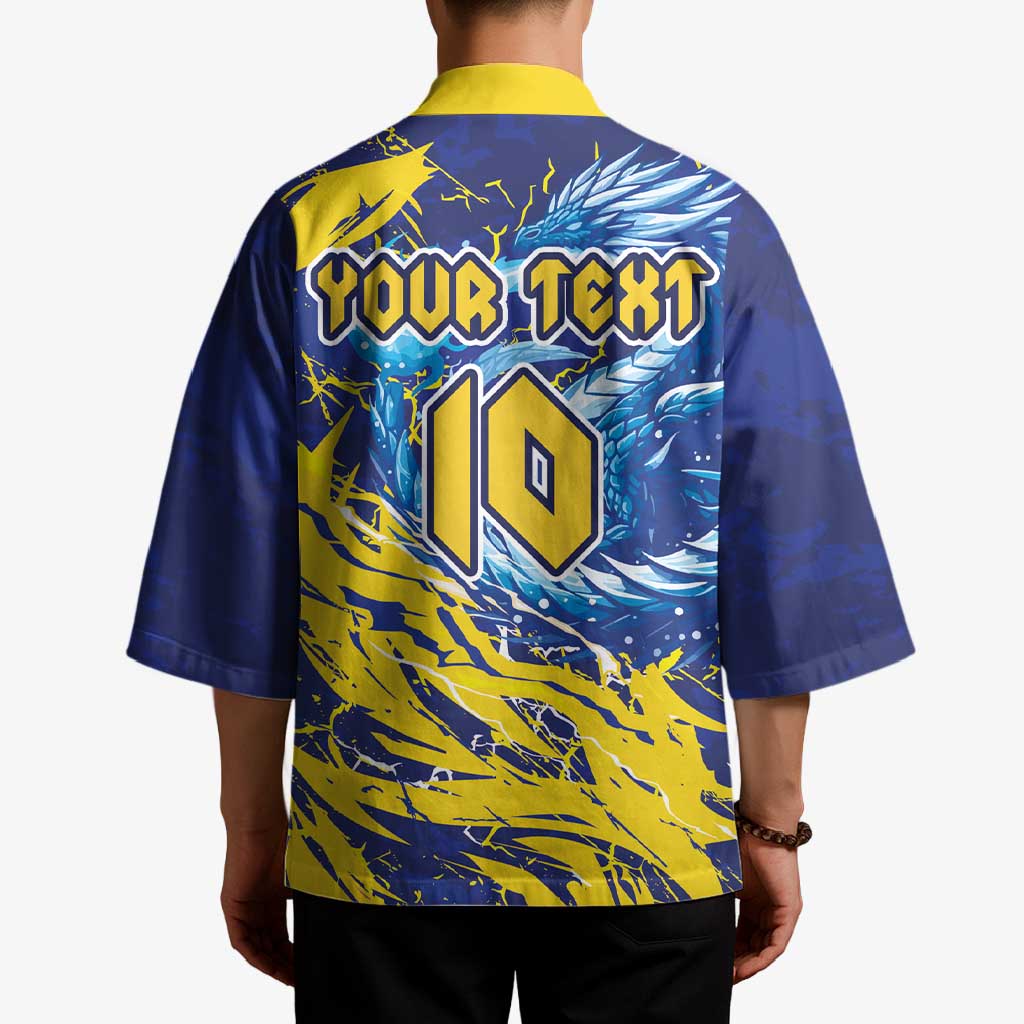 Custom Bosnia and Herzegovina Football Kimono Zmajevi Mascot Sporty Style