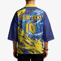 Custom Bosnia and Herzegovina Football Kimono Zmajevi Mascot Sporty Style