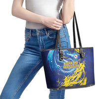 Bosnia and Herzegovina Football Leather Tote Bag Zmajevi Mascot Sporty Style