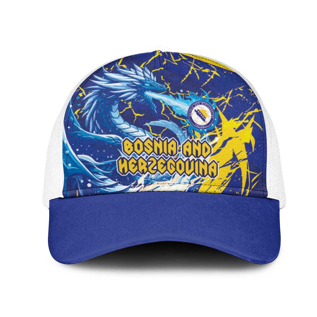 Bosnia and Herzegovina Football Mesh Trucker Cap Zmajevi Mascot Sporty Style