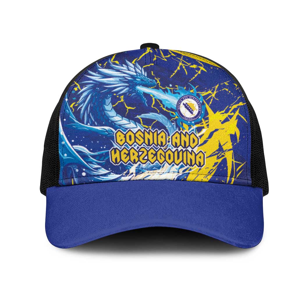 Bosnia and Herzegovina Football Mesh Trucker Cap Zmajevi Mascot Sporty Style