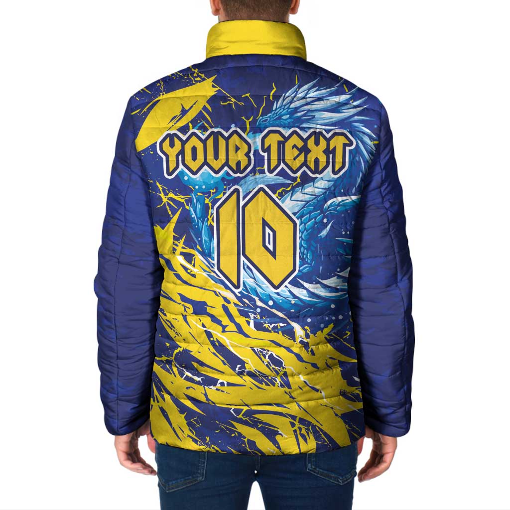 Custom Bosnia and Herzegovina Football Padded Jacket Zmajevi Mascot Sporty Style