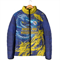 Custom Bosnia and Herzegovina Football Padded Jacket Zmajevi Mascot Sporty Style