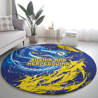 Bosnia and Herzegovina Football Round Carpet Zmajevi Mascot Sporty Style