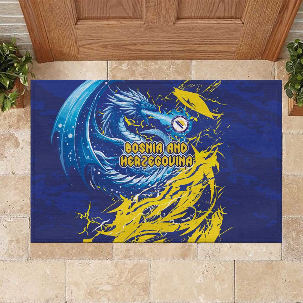 Bosnia and Herzegovina Football Rubber Doormat Zmajevi Mascot Sporty Style