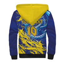 Custom Bosnia and Herzegovina Football Sherpa Hoodie Zmajevi Mascot Sporty Style