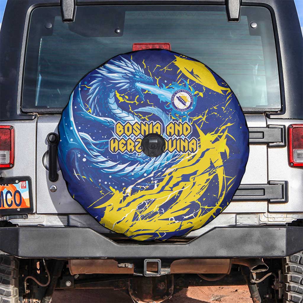 Bosnia and Herzegovina Football Spare Tire Cover Zmajevi Mascot Sporty Style