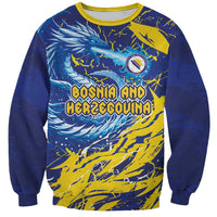 Custom Bosnia and Herzegovina Football Sweatshirt Zmajevi Mascot Sporty Style