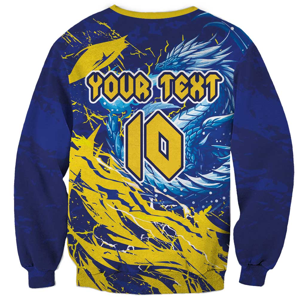 Custom Bosnia and Herzegovina Football Sweatshirt Zmajevi Mascot Sporty Style