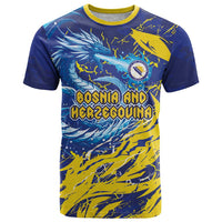 Custom Bosnia and Herzegovina Football T Shirt Zmajevi Mascot Sporty Style