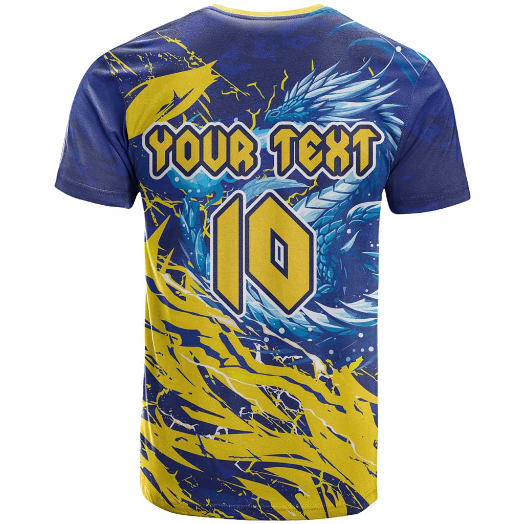 Custom Bosnia and Herzegovina Football T Shirt Zmajevi Mascot Sporty Style