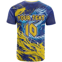 Custom Bosnia and Herzegovina Football T Shirt Zmajevi Mascot Sporty Style