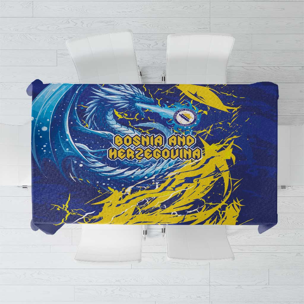 Bosnia and Herzegovina Football Tablecloth Zmajevi Mascot Sporty Style