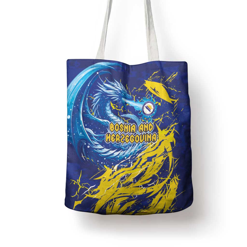 Bosnia and Herzegovina Football Tote Bag Zmajevi Mascot Sporty Style