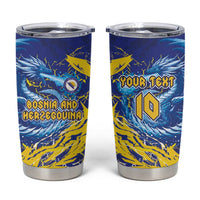 Custom Bosnia and Herzegovina Football Tumbler Cup Zmajevi Mascot Sporty Style