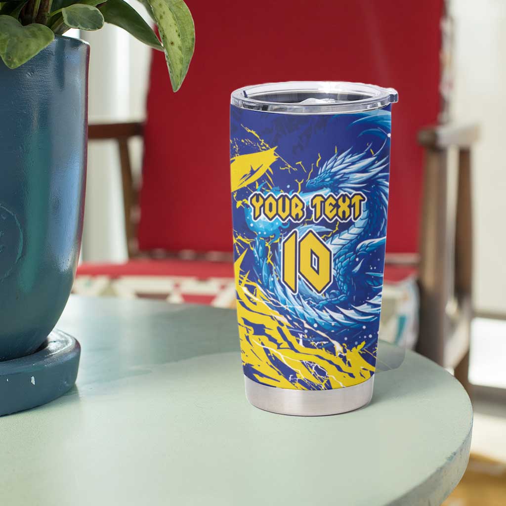 Custom Bosnia and Herzegovina Football Tumbler Cup Zmajevi Mascot Sporty Style