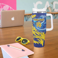 Custom Bosnia and Herzegovina Football Tumbler With Handle Zmajevi Mascot Sporty Style