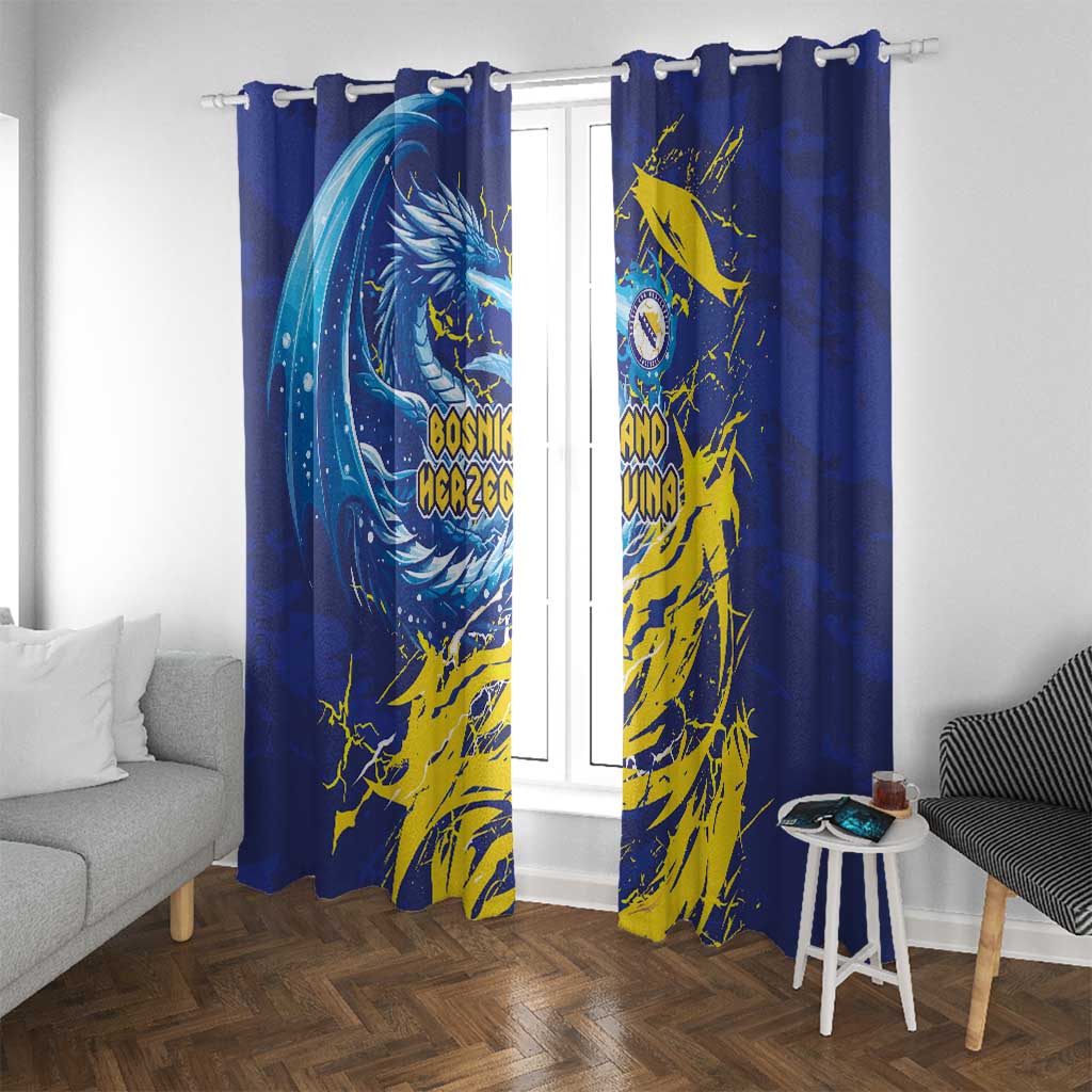 Bosnia and Herzegovina Football Window Curtain Zmajevi Mascot Sporty Style