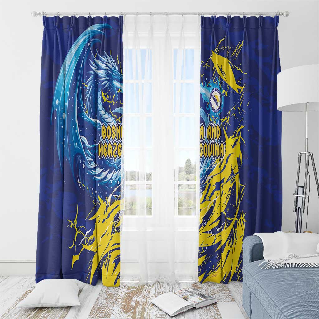 Bosnia and Herzegovina Football Window Curtain Zmajevi Mascot Sporty Style