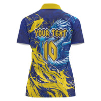 Custom Bosnia and Herzegovina Football Women Polo Shirt Zmajevi Mascot Sporty Style