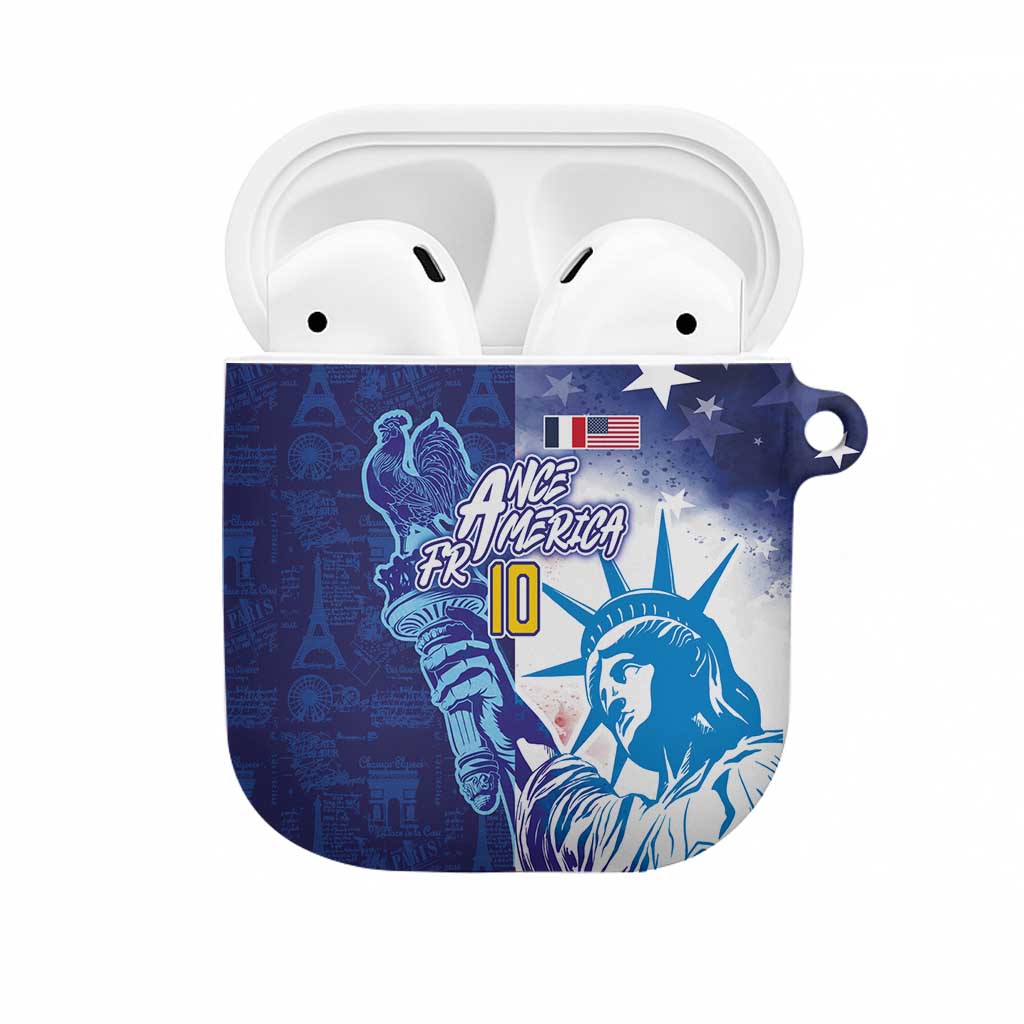 Custom France America Soccer AirPods Case Dual Heritage Liberty Rooster