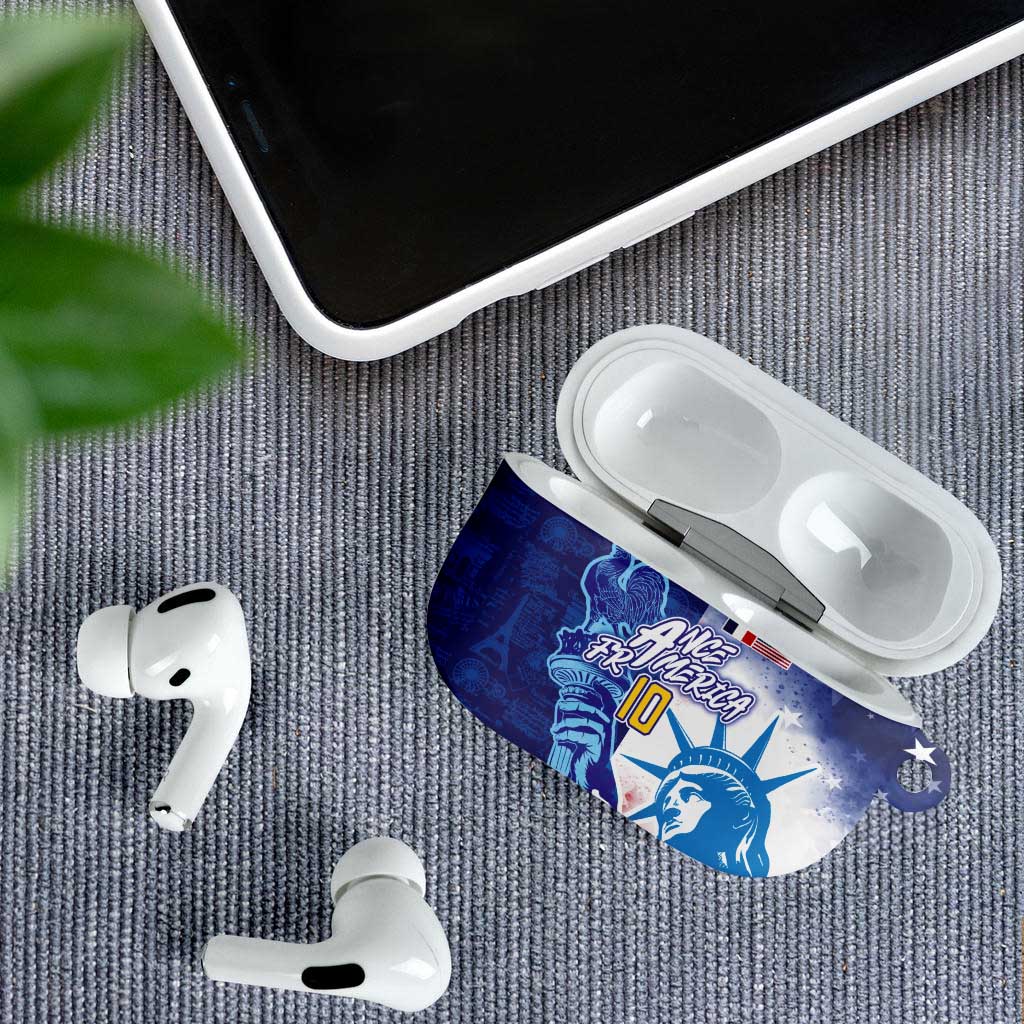 Custom France America Soccer AirPods Case Dual Heritage Liberty Rooster