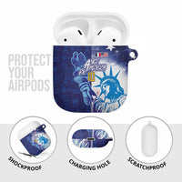 Custom France America Soccer AirPods Case Dual Heritage Liberty Rooster