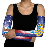Custom France America Soccer Arm Sleeves Dual Heritage Liberty Rooster