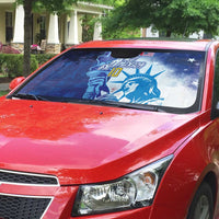 Custom France America Soccer Auto Sun Shade Dual Heritage Liberty Rooster